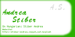 andrea stiber business card